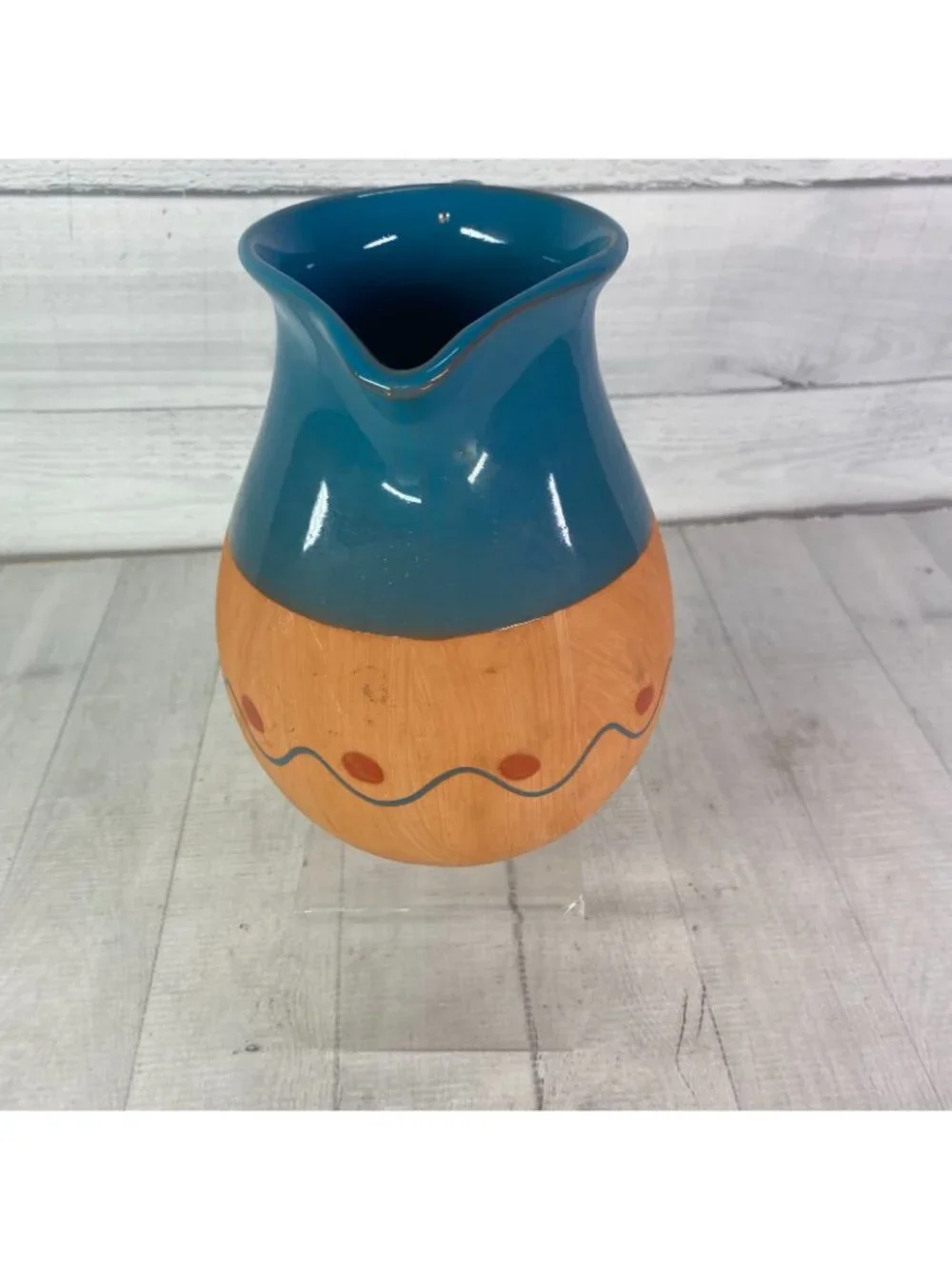 Vintage Himark TERRA COTTA Turquoise Glaze South Western 8.25